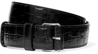 Altuzarra Croc-effect Patent-leather Belt - Black