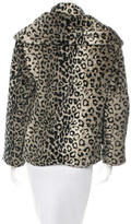 Thumbnail for your product : Alice + Olivia Leopard Print Faux Fur Jacket
