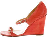 Thumbnail for your product : Hermes Lizard Wedge Sandals
