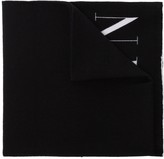 Thumbnail for your product : Valentino Reversible Logo Intarsia Wool And Silk-Blend Scarf