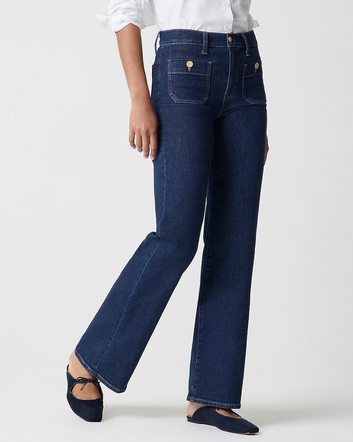 Slim wide-leg sailor jean in all-day stretch