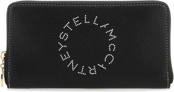 Stella McCartney Black Grainy Mat Wallet