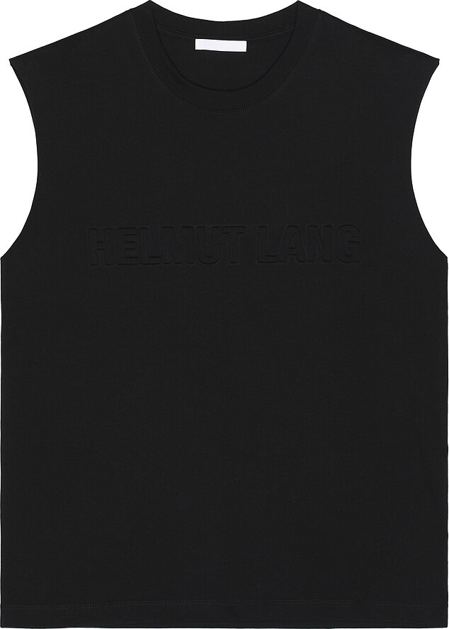 Helmut Lang Embossed Tank in Black