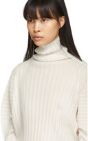 Thumbnail for your product : Pleats Please Issey Miyake Off-White Rib Pleats Oversized Turtleneck