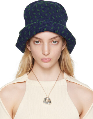 EMILY DAWN LONG SSENSE Exclusive Navy 'A Hat Named Wanda' Hat
