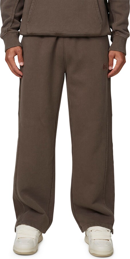 Good For Nothing Ribbed Emblem Split Hem Baggy Jogger