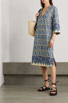 Thumbnail for your product : Cara Cara + Cabana Martina Paisley-print Cotton-poplin Dress - Blue