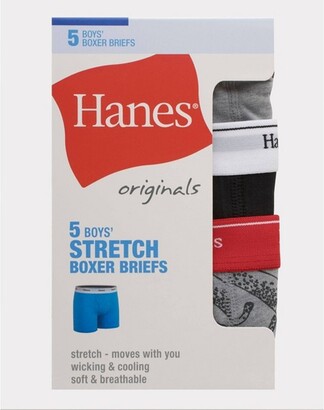 Hanes Big Boys Ultimate Dyed Boxer Brief with ComfortSoft Waistband, Pack  of 5