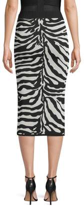 Herve Leger Zebra Pencil Skirt