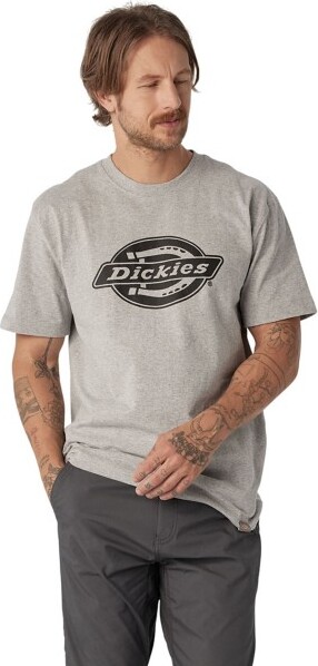 Men's Dickies Single Color Log T-Shirt Large Heather Gray