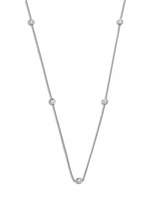 Thumbnail for your product : Roberto Coin 18K White Gold Diamond Station Necklace