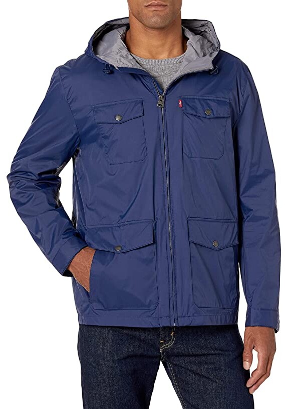 Levi's r Men's Four Pocket Hooded Military Rain Jacket - ShopStyle