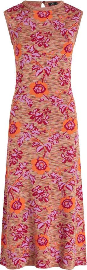 Etro Floral-Jacquard Sleeveless Maxi Dress