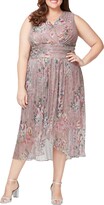 Thumbnail for your product : SL Fashions Floral Sleeveless Plissé Midi Dress