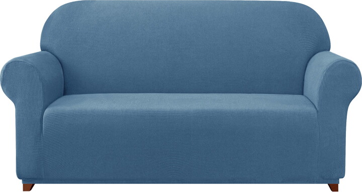 subrtex Texture Jacquard and Polyester XL Sofa Slipcover, Denim Blue