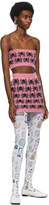 Thumbnail for your product : Ashley Williams SSENSE Exclusive Pink & Black Mohair Spider Miniskirt