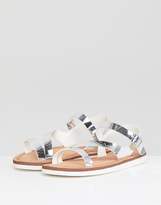 Thumbnail for your product : Head Over Heels by Dune Metallic Silver Flat Sandals
