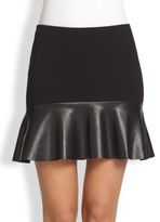 Thumbnail for your product : Bailey 44 Ooh La La Faux-Leather-Trim Skirt