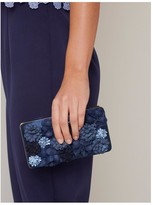Thumbnail for your product : Chi Chi London Jaeda Floral Clutch Bag - Navy