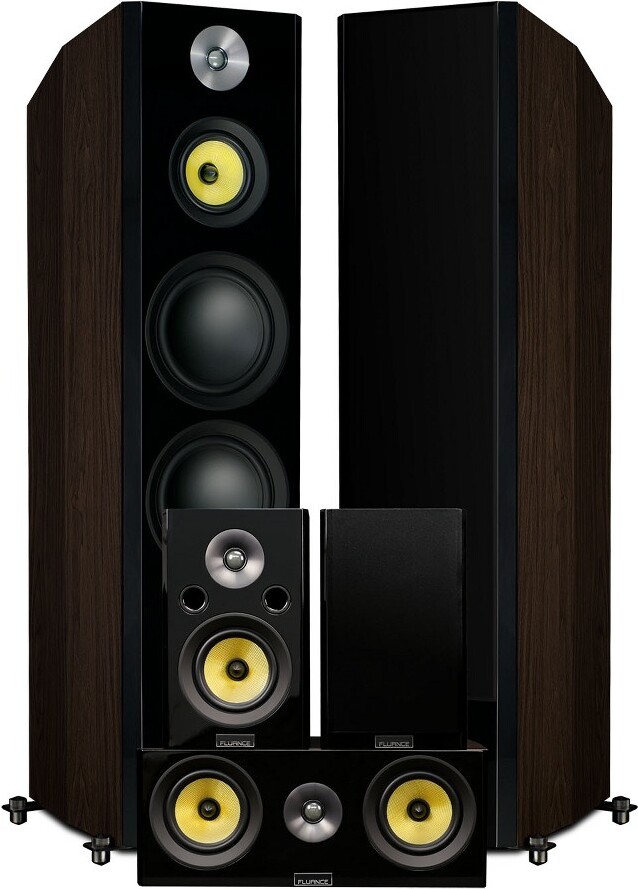 Fluance Signature HiFi Surround Sound Home Theater 5.0 Speaker System Floorstanding Towers
