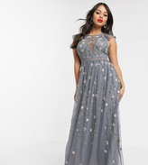 sequin petite maxi dress