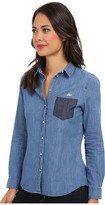 Thumbnail for your product : Lacoste L!Ve Long Sleeve Chest Pocket Denim Shirt