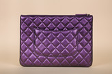 Thumbnail for your product : Chanel Lambskin Quilted Metallic Pouch