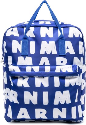 Marni Kids Logo Zipped Backpack