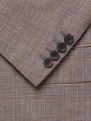 Kingsman Prince Of Wales Checked Wool, Silk And Linen-Blend Suit Jacket