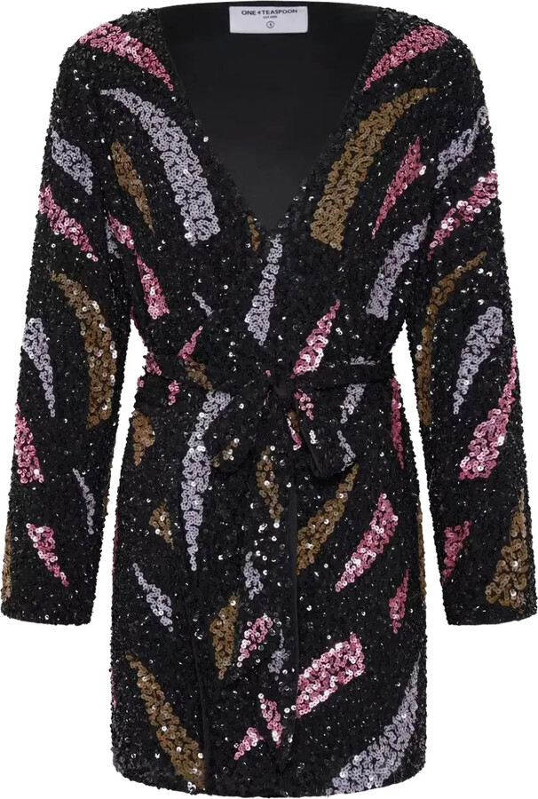 One Teaspoon Delusion sequin wrap dress