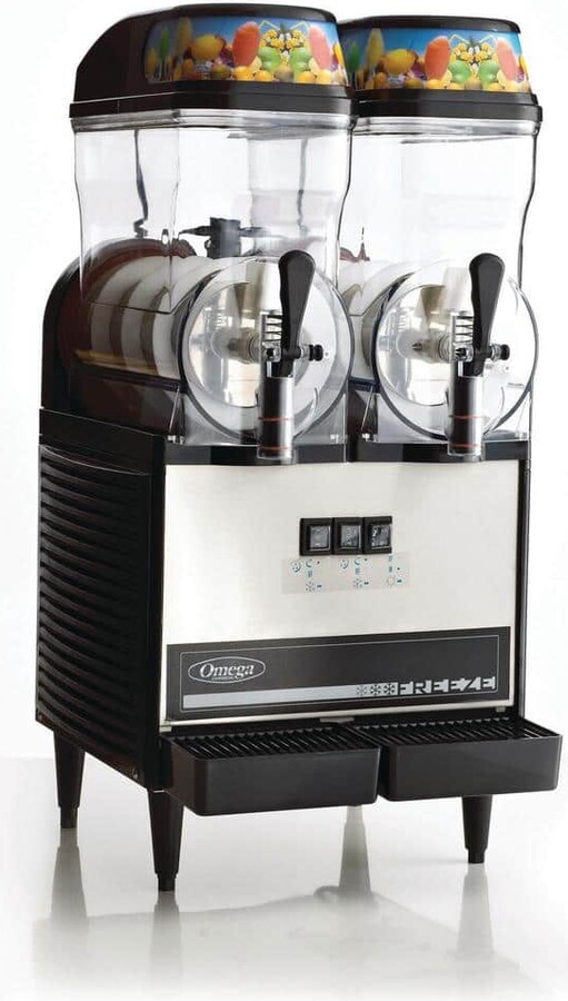 Omega Black Stainless Steel Frozen Double Chamber Granita Machine
