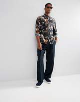 Thumbnail for your product : Selected Slim Fit Shirt With All Over Print