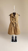Thumbnail for your product : Burberry Sleeveless Stretch Cotton Trench Dress