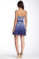 Thumbnail for your product : As U Wish Strapless Ombre Lace Dress