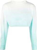 Gradient Cropped long-sleeve T-shirt 