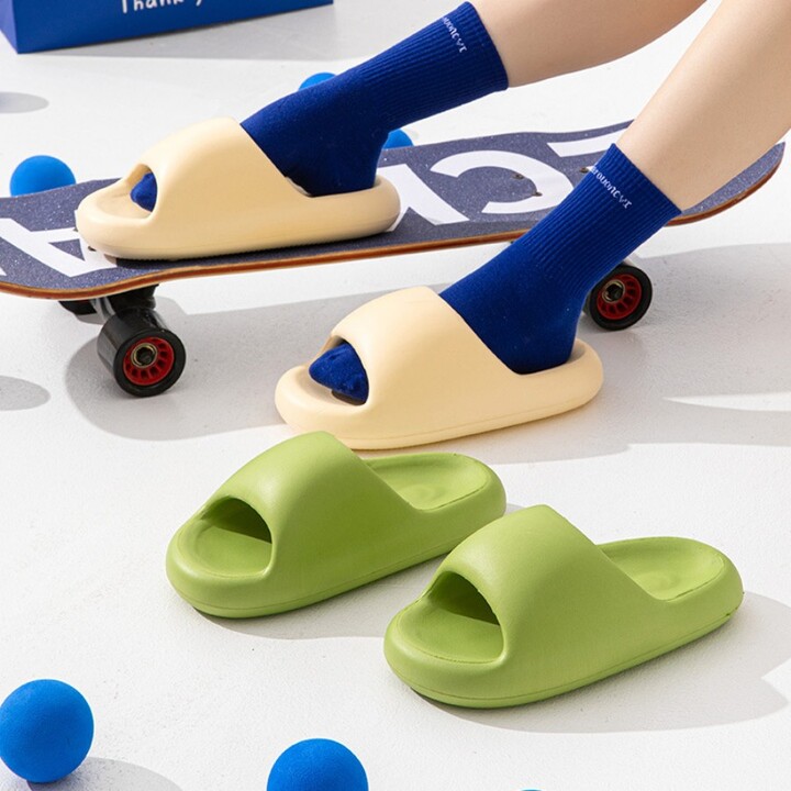 None Unisex Massage Slippers Women Indoor Bathroom Slides Soft EVA Anti-Slip Home Floor Slides Ladies Summer Shower Shoes For Men