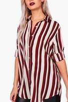 Thumbnail for your product : boohoo Striped Oversized Blouse