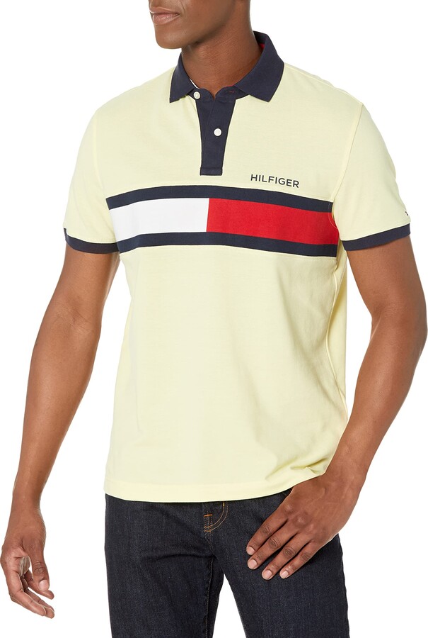 Tommy Hilfiger Yellow Men's Polos | ShopStyle