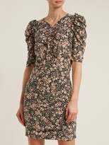 Thumbnail for your product : Isabel Marant Brizia Floral Print Puff Sleeved Dress - Womens - Black Print