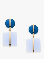 Thumbnail for your product : Skagen Two Stone Glass Drop Earrings, Gold/Blue SKJ1575710