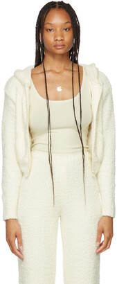 SKIMS Off-White Cozy Knit Zip-Up Hoodie - ShopStyle