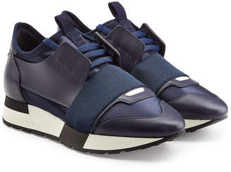 Balenciaga Race Runner Sneakers with Leather and Satin
