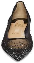 Thumbnail for your product : Christian Louboutin Follies Strass Crystal Embellished Flat