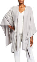 Thumbnail for your product : Joan Vass Plus Size Striped Poncho Wrap