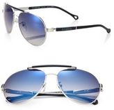 Thumbnail for your product : Ermenegildo Zegna Metal & Resin Aviator Sunglasses