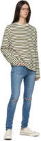 Thumbnail for your product : Frame Off-White and Khaki Stripe Classic Long Sleeve T-Shirt
