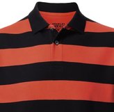 Thumbnail for your product : Charles Tyrwhitt Navy  and soft orange stripe short sleeve pique polo