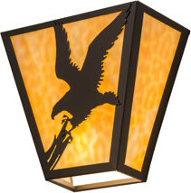 Meyda Lighting Strike of the Eagle 2 - Light Timeless Bronze Flush Mounted Scone
