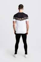 Thumbnail for your product : boohoo Muscle Fit T-Shirt In Baroque & Colour Block