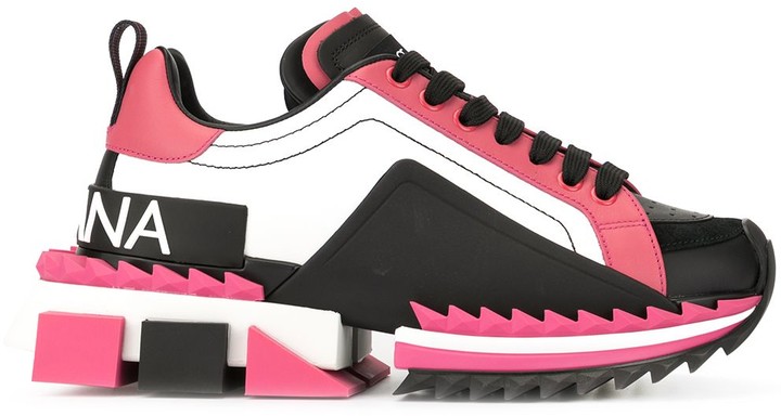 Dolce & Gabbana Super Queen colour block ridged sneakers - ShopStyle